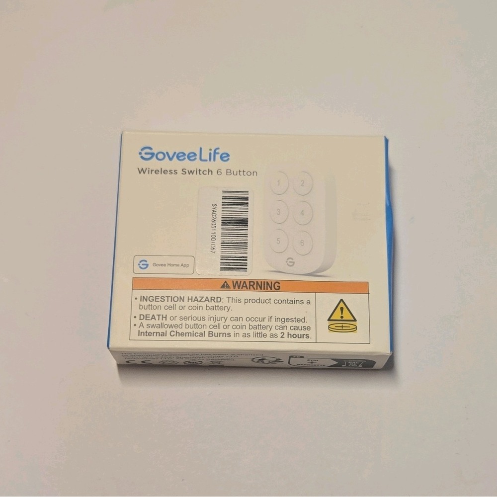 GoveeLife Wireless Mini Smart 6 Button Wireless Switch H5125 White Smart Home